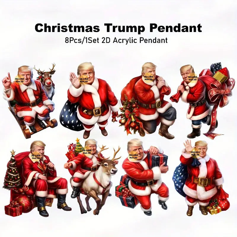 8pc Trump Ornament Set