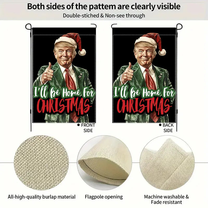 Trump Christmas Garden Flag