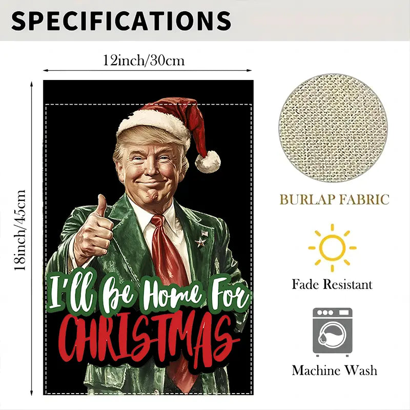 Trump Christmas Garden Flag